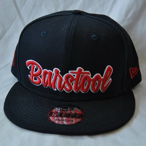 Barstool Sports New Era Navy Blue & Red Snap Back Hat (New w/ Tag) - Picture 1 of 9